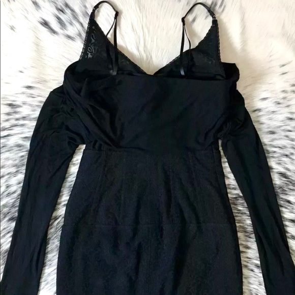 ALEXANDER WANG LACE & MODAL DRAPED JERSEY BUSTIER MINI-DRESS, SZ 0 BLACK - Picture 14 of 15